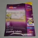 Avery Printable Shipping Labels with Sure Feed, 3-1/3" x 4", Matte Clear, 60 Blank Mailing Labels (18664)
