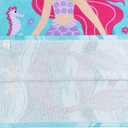 Child 100% Cotton Hooded Towel 24 x 48 inches (Mermaid) (Pink)