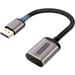 ELUTENG USB C to Display Port Adapter 4K@60Hz USB Type C 3.1 to DP Converter Uni-bidirectional USB C Female to DP Male Cord Compatible for iPhone 15 Series, MacBook, iMac, iPad Pro, Galaxy 7 inch