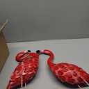 Metal Flamingo Garden Statues Red Flamingo Yard Art Outdoor Sculptures for Home