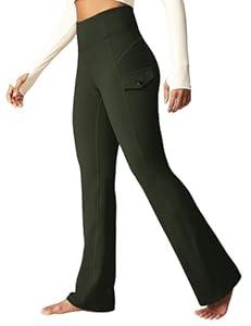 Heathyoga Cargo Pants Women Fleece Lined Leggings Waterproof Hiking Pants Women Thermal Pants Warm Wide Leg Sweatpants Winter, L