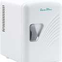 Iceblue Mini Fridge, Retro 4 Liter /6 Cans Mini Skincare Fridge, AC Plug & 12V Car Charger Mini Makeup Fridge, Compact & Portable 4A Cooling Tiny Fridge for Bedroom, Car, Office, Dorm, Gift (White)