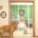 74.8" Extra Tall Pet Gate for Cat, 29.5"-51.6" Extra Wide Cat Gate with 8 Pressure Bolts, NO Drilling Pressure Mounted Tall Dog Gate Indoor, (White)