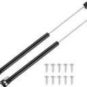 uxcell 2Pcs Lid Support Hinges, 14 Inch 250N Gas Struts Heavy Duty Gas Spring Soft Close Lid Stay Hinges Lift Support with l Mounts for Tool Box Cabinet, Black