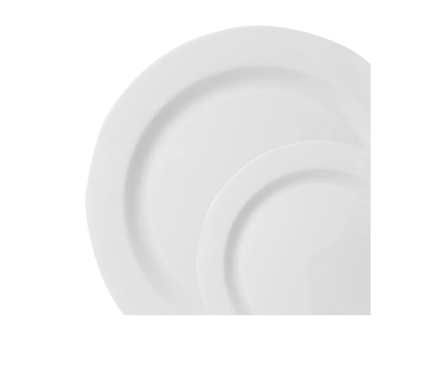 mod collection combo packs 4/40ct round white, 20 salade plates (7"), 20 dinner plates (10")