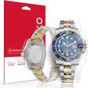 skoko [2 Pack Protective Film Compatible with Rolex Submariner 40mm (1.57 inch) Ref. 116610 116613 116618 116619 116659 with Screen Protector, Full Cover Transparent Clear Skin