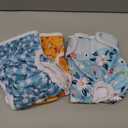 SlowTon Washable Dog Diapers Female - 3 Pack No Leak Reusable Doggie Puppy Diaper with Adjustable Buttons, Comfortable Female Dog Diapers for Heat Cycle Period Small Medium Large Dogs (S)