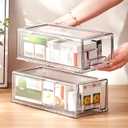 clear Drawer-Type Plastic Storage Box Bins OrganizerFamily First Aid Kits Medicine cabinet Box Organizer,Closet ShelfOintments, Adhesive BandagesCosmetics,Office Items (clear, 2M)