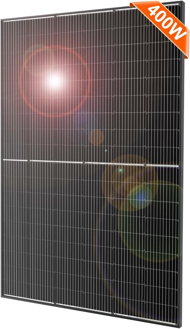 DOKIO 400 Watt Solar Panels 10BB 12/24 Volt Solar Panel kit High Efficiency for Rooftop Portable Power Station Farm Yacht RV Camping and Other Off-Grid Applications