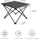 MOON LENCE Ultralight Folding Camping Table, Compact,Portbale with Carry Bag, for Outdoor Cooking, Picnic, Camp, Boat, Travel (Black - S)