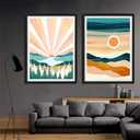 YANXIN Paint by Numbers Kit for Adults Beginners 2 Pack Rolled Paint by Numbers on Canvas for Creative Wall Art Home Decoration with Nice Gift Box 12x16 inch 5758