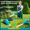 4-in-1 Pole Hedge Trimmer & Cordless Grass Shears,2×4.0 Ah Batteries & Included Charger,Dual Blade Design,Extension Tree Pruner,Bush Trimmer for Tree Trimming/Garden/Lawn