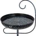 Bird Baths for Outdoors,Metal Bird Bath for Outside,Birdbath & Stand Bird Feeders with Metal Stake Gifts for Bird Lovers(Black)