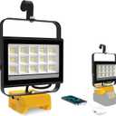 LED Work Light for Dewalt 20v Max Battery, 60W 6000LM Flashlight 20v, Flood Battery Light with USB & Type-C Charging and 140Pivoting Head for Jobsite, Garage, Camping, Emergency