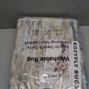 KOZYFLY Modern Abstract Hallway Runner Rug, 2.6x8 Washable Rug Runner Non-Slip Soft Striped Kitchen Runner Rugs, Print Blue Rust Carpet Runner for Entryway Bathroom Laundry Room Foyer