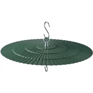 11.5" Metal Bird Feeder Rain Guard - Green Umbrella Cover Dome Shield for Garden Bird Feeders - Weatherproof Shade Baffle to Blend with Nature