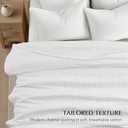 EVERGRACEHOME Cotton Sateen Quilt Set King Size, Pre-Washed Cotton Channel Stitch Coverlet Bedspread, 3 Pieces Lightweight Soft Bedding Sets for All Season, with 2 Pillow Shams, Bright White