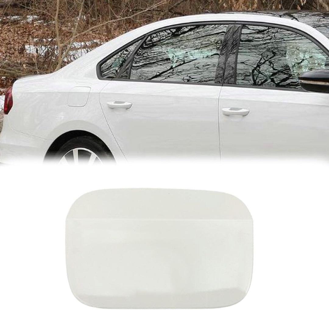 Lid Gas Tank Cover Fuel Gas Tank Door Cover Caps For VW Volkswagen Passat 2012-2018 (Not Fit for Jetta) 561809857 (White)