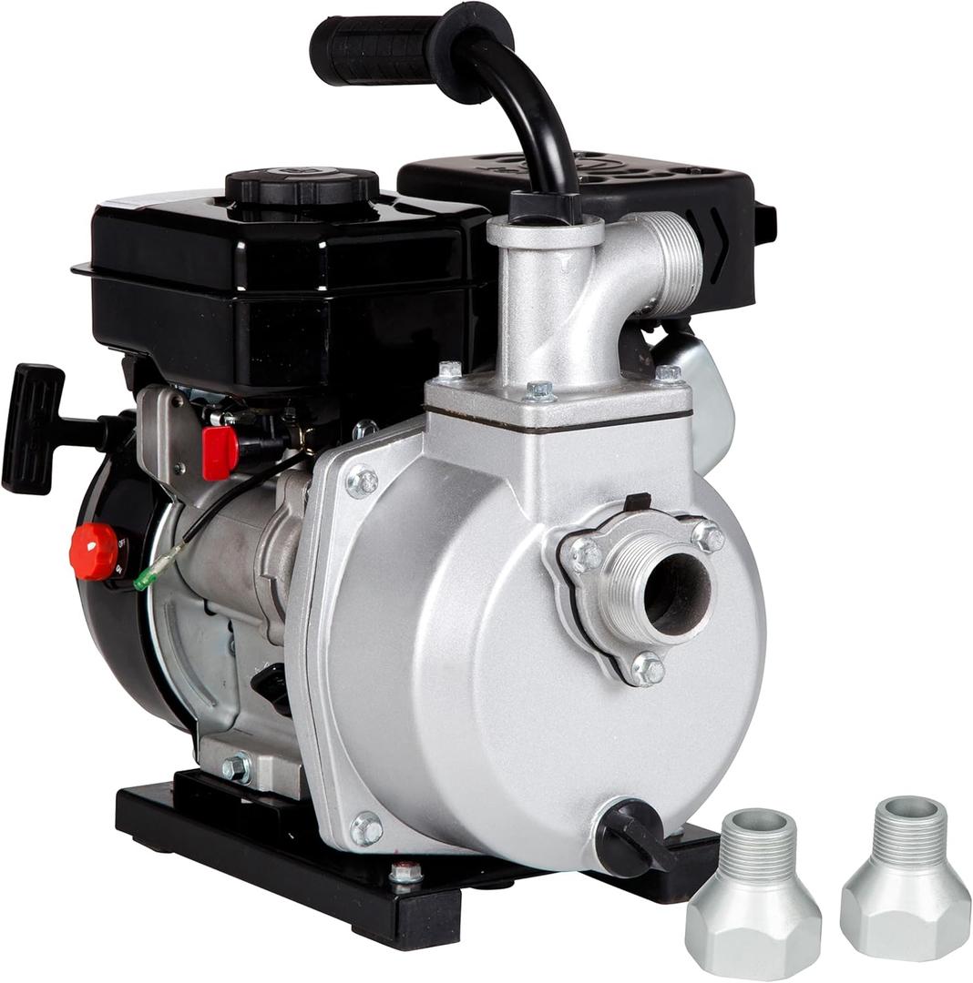Red Lion 2RLAG-1L 79cc, 60 GPM OHV Engine Driven Aluminum Water Transfer Pump, 1.5-Inch MNPT Suction and Discharge, Black, 617031