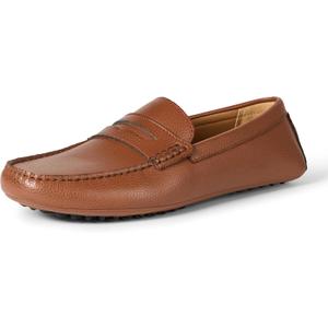 Amazon Essentials Men's Casual Driving Moc Loafers Slip-On Shoes (Brown, Size 12)