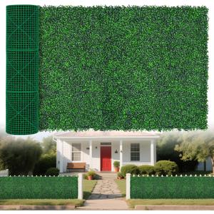 Yangrass Artificial Greenery Wall Rolls,48"x 120"(40 sq.ft) UV-Anti Faux Ivy Leaves Privacy Fence Screen Grass Wall Roll Panels for Indoor Home Decor and Outdoor Garden Backyard