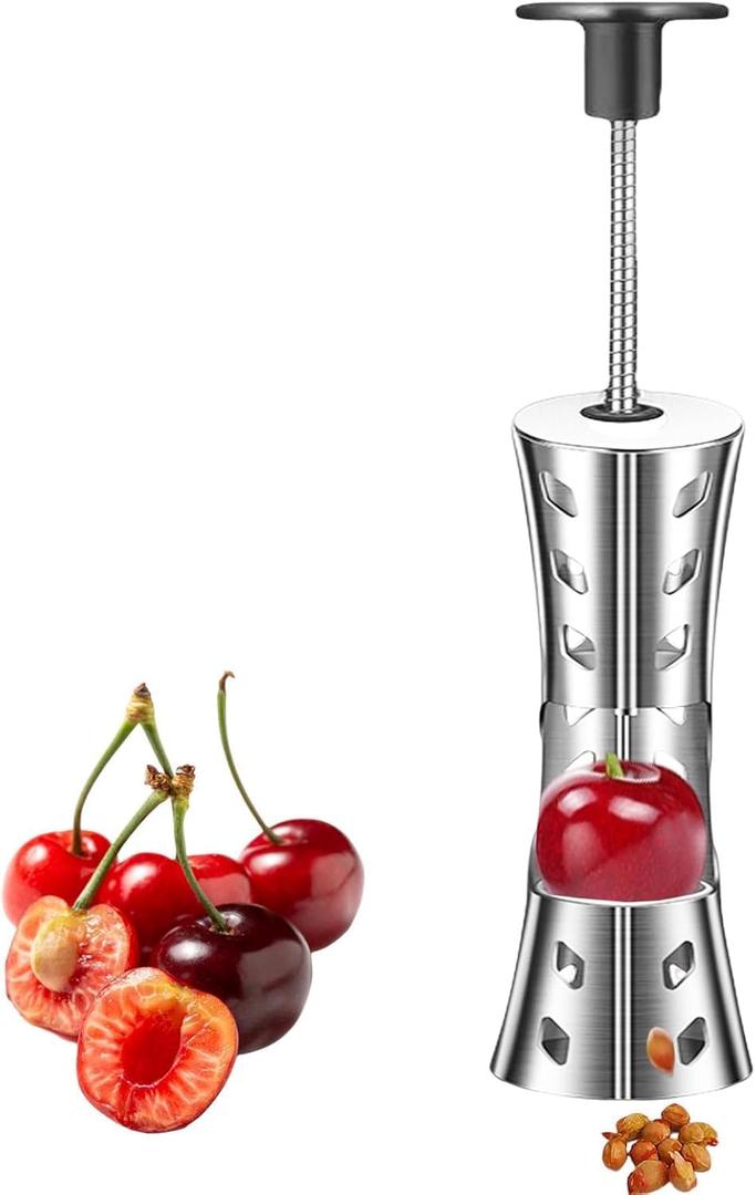 Cherry Pitter Remover Tool, 304 Stainless Steel Cherry Seed Remover,Cherry Stoner Fruit Pit Corer Deseeder Kitchen Tool Perfect for Coring and Deseeding Fruit Pits
