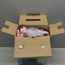 CADABY 19 PCS Kitchen Cooking Utensils Set, 11 Pieces Silicone Cooking Utensils Set 6 Pieces Sharp Stainless Steel Pink Knife Set with 1 Piece Cutting Board, Ideal for Apartment