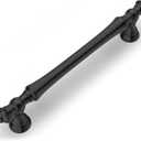 Amerdeco 10 Pack Matte Black Cabinet Pulls 5 Inch(128mm) Hole Center Cabinet Hardware Kitchen Cabinet Handles for Bathroom Drawer Pulls Dresser Pulls ZH0014