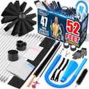 Sealegend 47-Piece 52-Feet Dryer Vent Cleaner Kit, Dryer Cleaning Tools, Omnidirectional Dryer Lint Vacuum Attachment, Dryer Vent Brush, Universal Vacuum & Dryer Adapters (Blue)