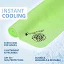 FROGG TOGGS Chilly Pad, Instant Cooling Towel, Long Lasting, Reusable, Sports and Outdoors Neck Towel 33x13 (Hivis Lime Green)