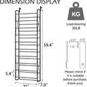 10 Tier Shoe Rack Hanging Shoe Storage the Door Shoe Rack for Closet Pantry Over The Door Shoe Organizer Wall Floating Shelves (Matte Black, 10 Tier)