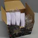 Kingdder 4 Pieces Moravian Star Light LED 3D Star Hanging Light Powered by Battery with Timer Function White Porch Lantern Holiday Decor for Indoor Outdoor Christmas Tree Balcony Courtyard (12 Inch)