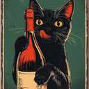 Vintage Cat Tin Sign Retro Cats Metal Sign Wall Decor for Living Room Kitchen Cafes Store Office Pubs Club Funny Man cave 12 * 8in