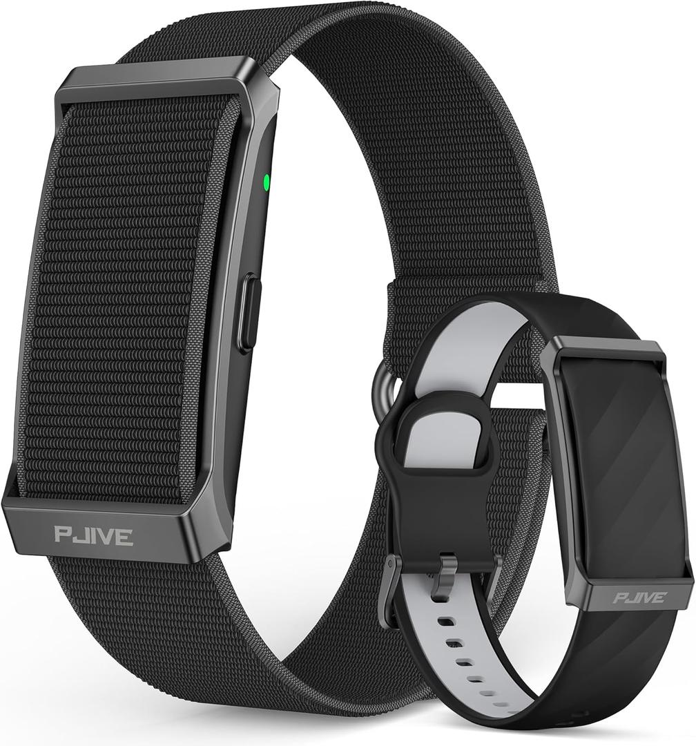 Smart Bracelet, Health Fitness & Activity Tracker with All-Day Continuous Heart Rate/Blood Pressure Monitor, Sleep Tracker, 170+ Sport Modes, 60 Day Battery & Free App, IP68 Smart Band for Android IOS (Black)