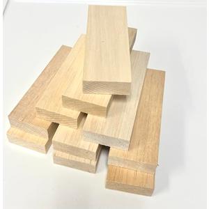 5 Pack Wood Blocks for Crafts, Unfinished Wood Planks Rectangles for Crafting, Carving and DIY Hobby (5 7/8 x 2 x 3/4 inch)