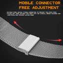 Double Magnetic Compatible for Apple Watch Band Ultra 2,SE, Stainless Steel Strap Metal Mesh Sport Loop for iWatch Bands 38mm 40mm 41mm 42mm 44mm 45mm 46mm 49mm Series 10/9/8/7/6/5/4/3/2/1 Women Men