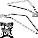 Saddlebag Bracket Support, Motorcycle Saddlebags Mount Brackets Support Fits for Harley 883 Iron XL883N Dyna Fat Bob FXDF (silver)