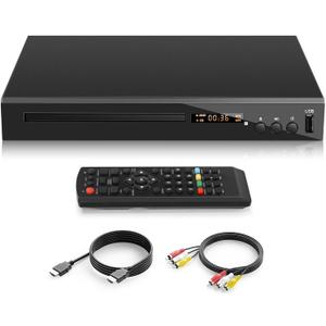 HD Blu Ray Player, Blue Ray/DVD/CD Player for TV, Play Region A/1 Blu-ray Disc and All Region DVD Discs, Blu-ray DVD Player with HDMI/AV/Coaxial Output, USB Input, Built-in PAL NTSC (Zone 1 Blu-ray)