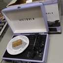 Victrola Vintage 3-Speed Bluetooth Portable Suitcase Record Player with Built-in Speakers  Upgraded Turntable Audio Sound Includes Extra Stylus  Lavender (VSC-550BT-LVG)