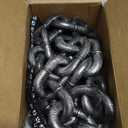 Zcaukya 6FT Halloween Plastic Chains-Costume Accessories, Fake Black Chain Links for Decor Haunted House, Prisoner Theme, Scary Party Horror Props