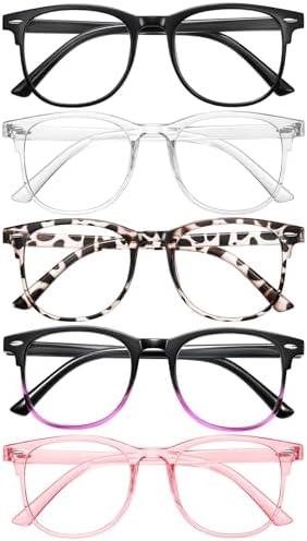 ZEHEXA Reading Glasses for Women Blue Light Blocking Glasses Filter UV Square Readers Glasses for Men and Women, Magnification Strength: 3.5 x