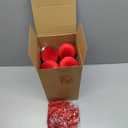 Riceshoot 45 Pcs 3.15 Inch Velvet Christmas Tree Ornaments Set Include 15 Christmas Balls and 30 Vintage Bows Hanging Ornaments for Xmas Tree Door Garland Holiday Anniversary Party (Red)