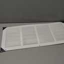 HVAC Premium 22'' x 8'' [Duct Opening] Flat Stamped Steel Return Air Grille - Sidewall and Ceiling - HVAC Vent Duct Cover - White [Outer Dimensions: 23.75''w X 9.75''h]