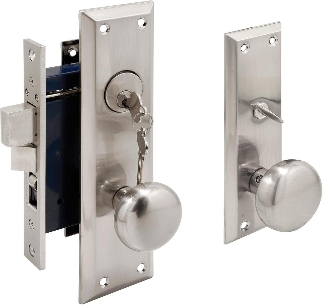 Segal SE 27600 Entry Door Mortise Lockset, 2-1/2 In. Backset, Single Cylinder, Satin Finish (Single Pack)