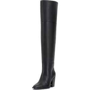Vince Camuto Paulie Wide Calf Over-The-Knee Heeled Boot, Black Wide Calf, 9