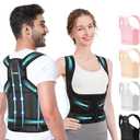 Fit Geno Back Brace Posture Corrector for Women and Men, Shoulder Straightener, Adjustable Full Back Support, Upper and Lower Back Pain Relief - Scoliosis, Hunchback, Hump, Thoracic, Spine Corrector