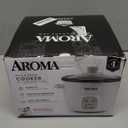 Aroma 4 Cup Pot Style Rice Cooker - White: Nonstick, Stay-Cool Handles, 1 Setting, 250W, Includes Glass Lid & Manual