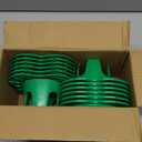 Adnee 12 Pcs Lawn Sprinkler Head Protector, 6 Inch Flower Shaped Sprinkler Donut with 3.8 Inch Inner Diameter, Green Outdoor Lawn Sprinkler Spray Guard to Reduce Damage from Cars and Mowers
