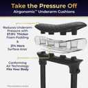 Air-Crutch Lightweight Walking Crutch, Adult Crutches for Walking with Comfortable Underarm Pads and Ergonomic Grips, Adjustable Height 4'7"-6'7", 300 lb Capacity, Black