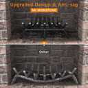 Mr IRONSTONE Fireplace Grate 24 inch Solid Steel Heavy Duty Firewood Log Burning Rack Fire Grates for Outdoor Kindling Tools Pit Indoor Fireplace Log Holder Wrought Iron Wood Stove